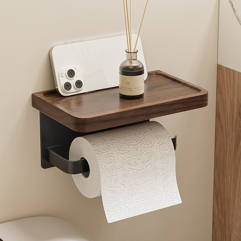 Toilet Paper Holder - Porte-papier toilette mural créatif en bois