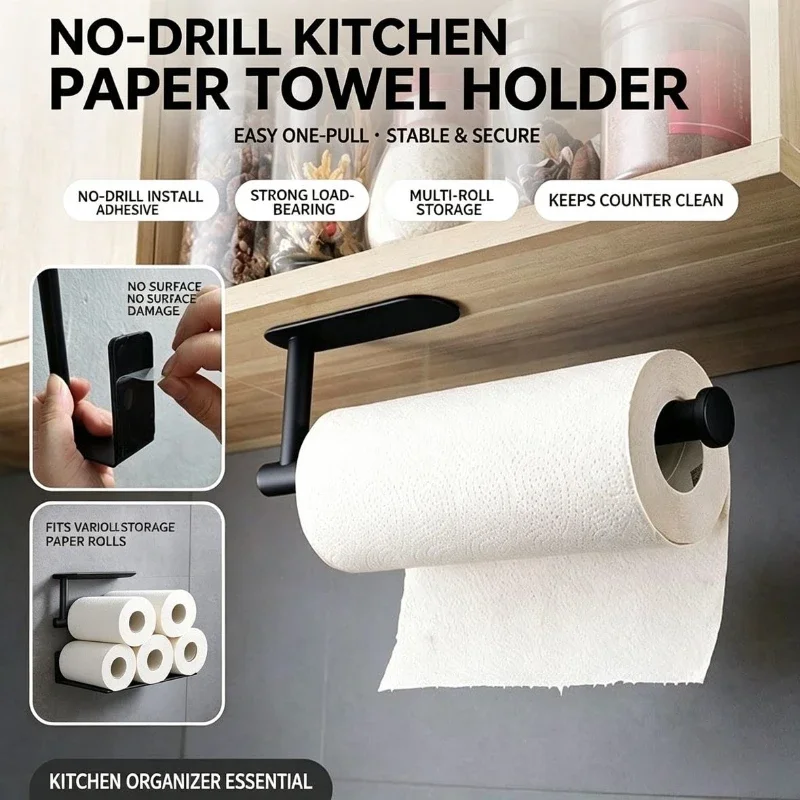 Toilet Paper Holder - Porte-rouleau de papier, porte-serviettes, étagère suspendue,
