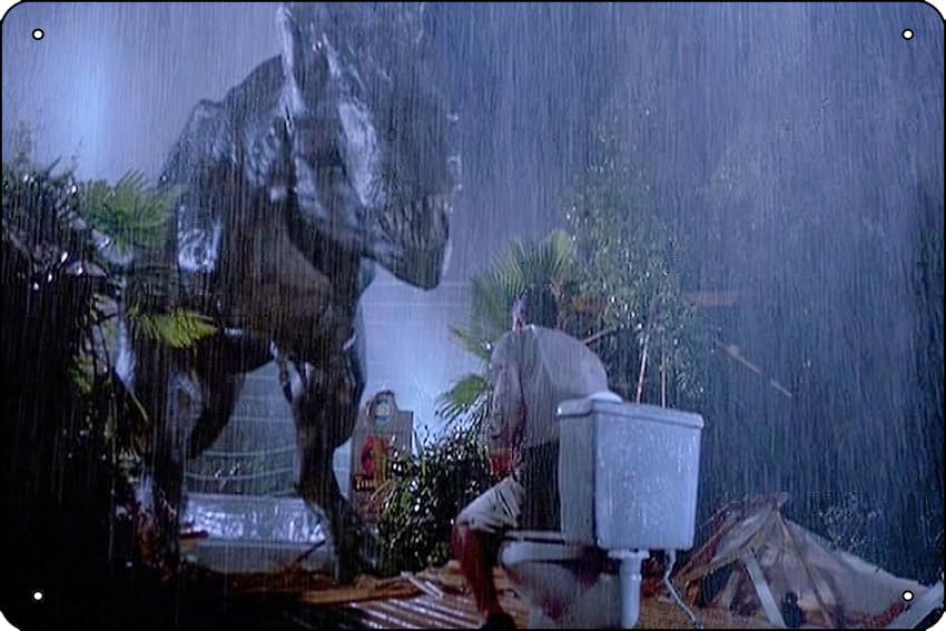 Home Bathroom Sign - Le Jurassic drôle salle de bain