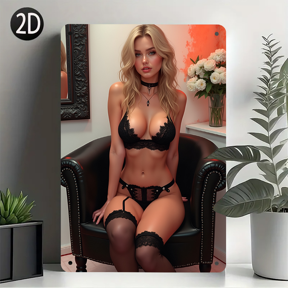 Home Bathroom Sign - Plaque en métal vintage « Sexy