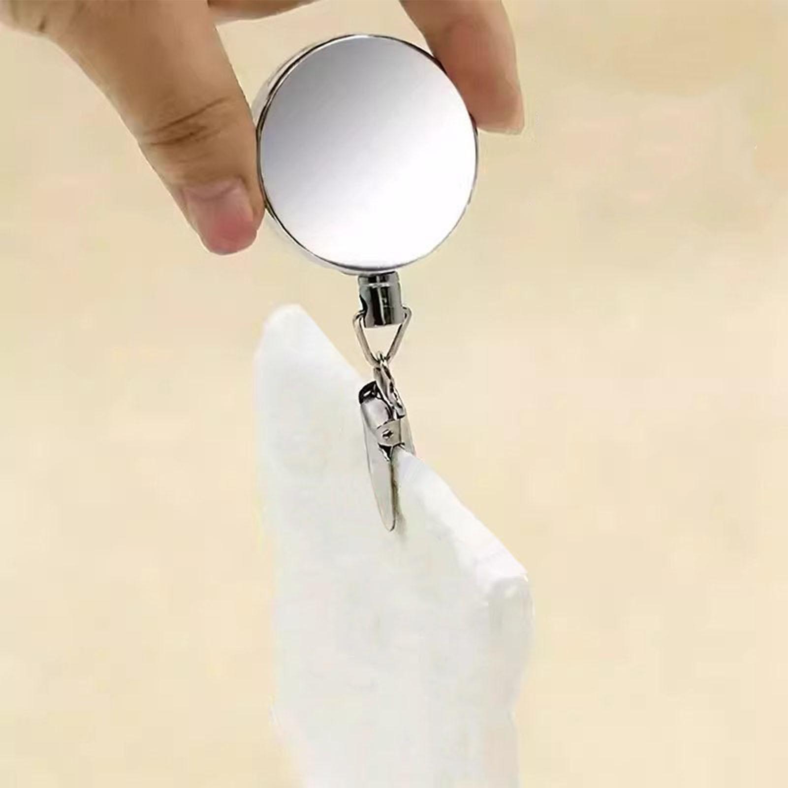 Home Bathroom Towels - Porte-serviettes rétractable auto-adhésif mural avec pince