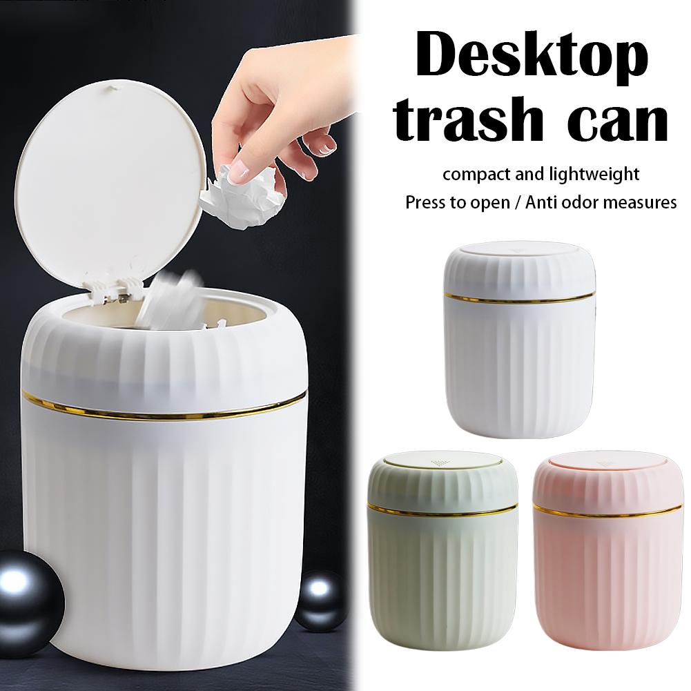Home Bathroom Trash Can - Mini poubelle de bureau en plastique