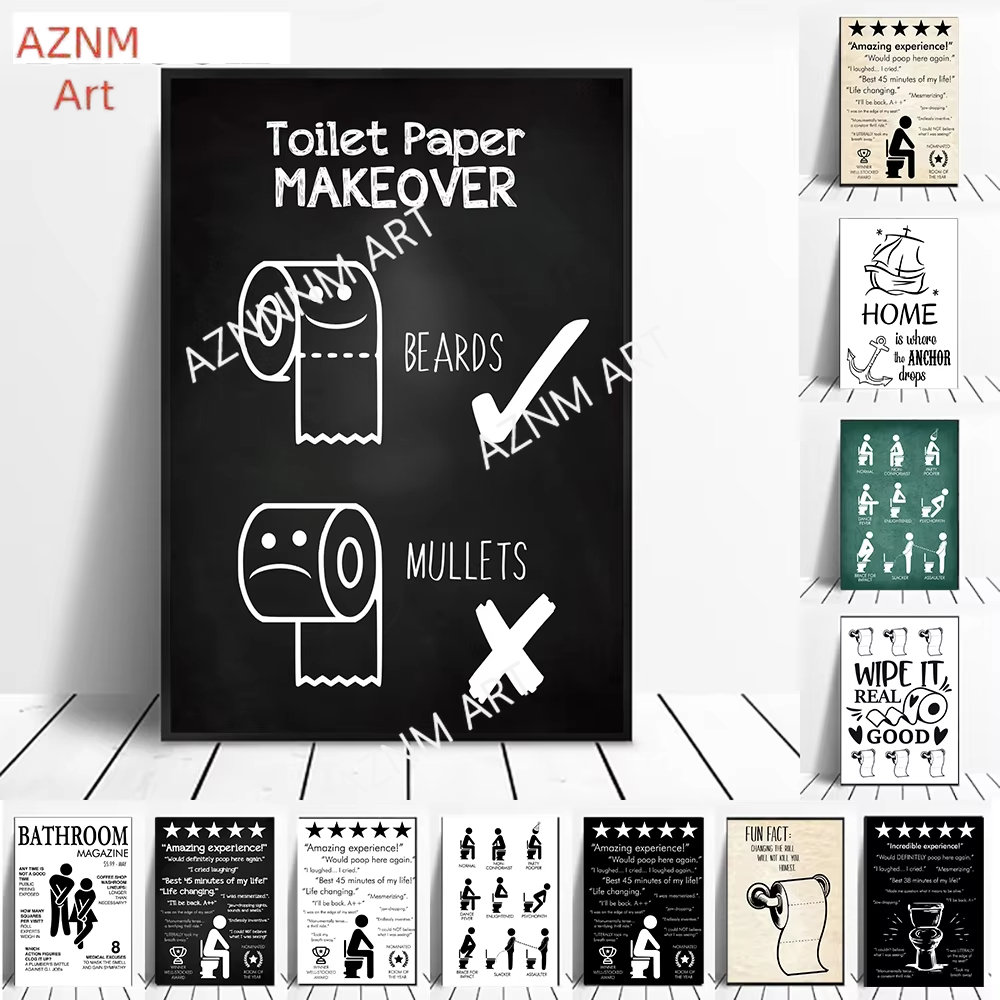 Toile d'art mural, peinture de - Home Bathroom Sign avis et prix