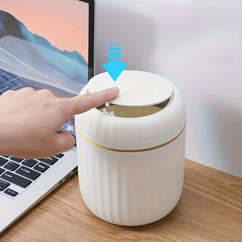 Mini poubelle de bureau avec c - Home Bathroom Trash Can avis et prix