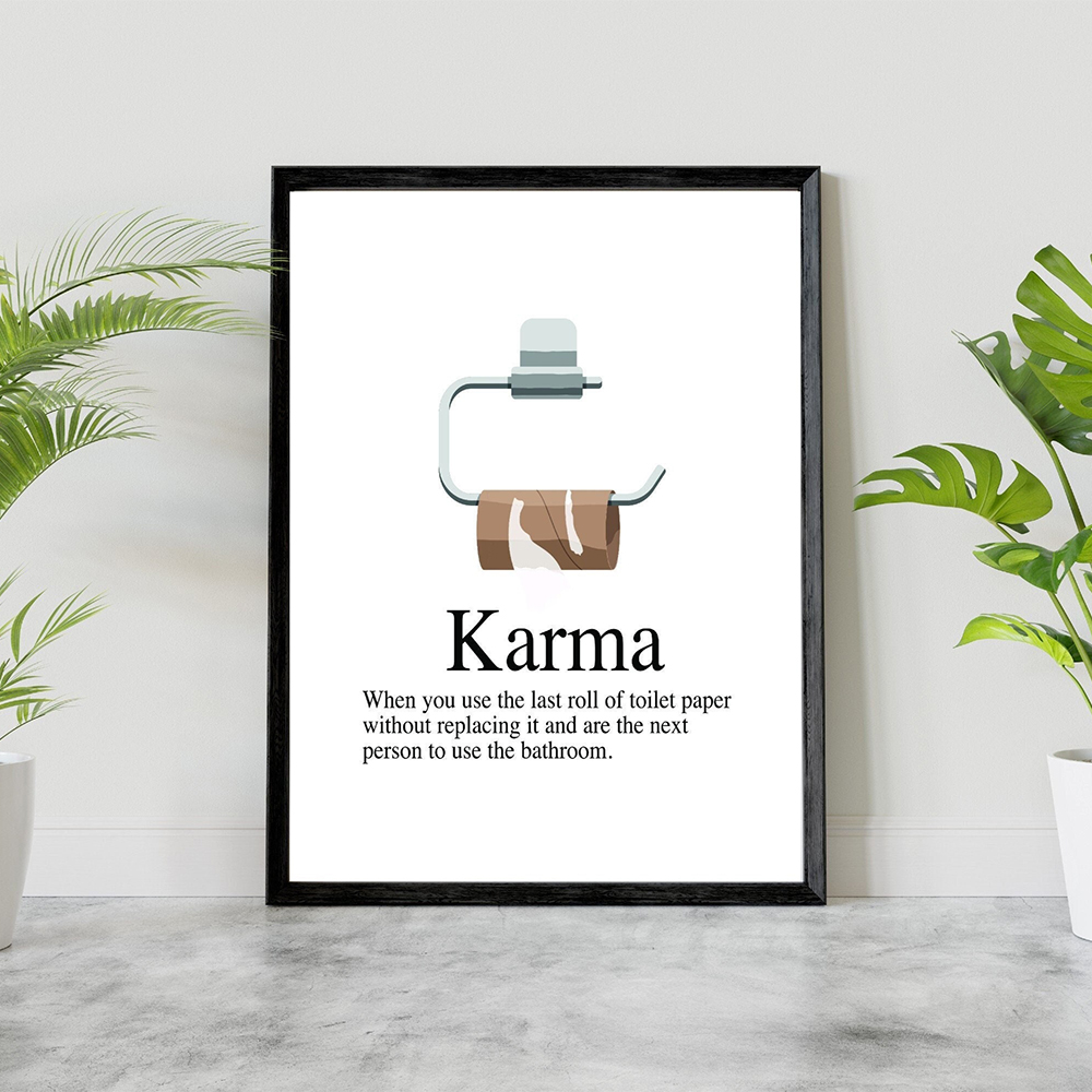 Karma définition affiche impre - Home Bathroom Sign avis et prix