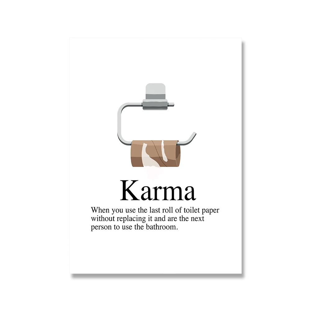 Karma définition affiche impre - Home Bathroom Sign avis et prix