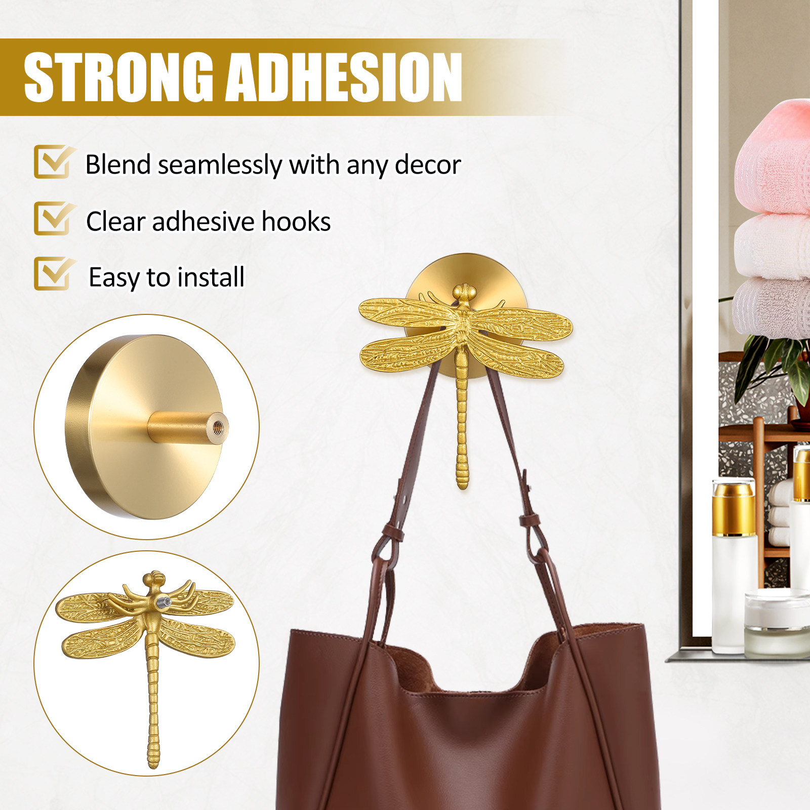 Porte-manteau mural en laiton, - Home Bathroom Towels avis et prix