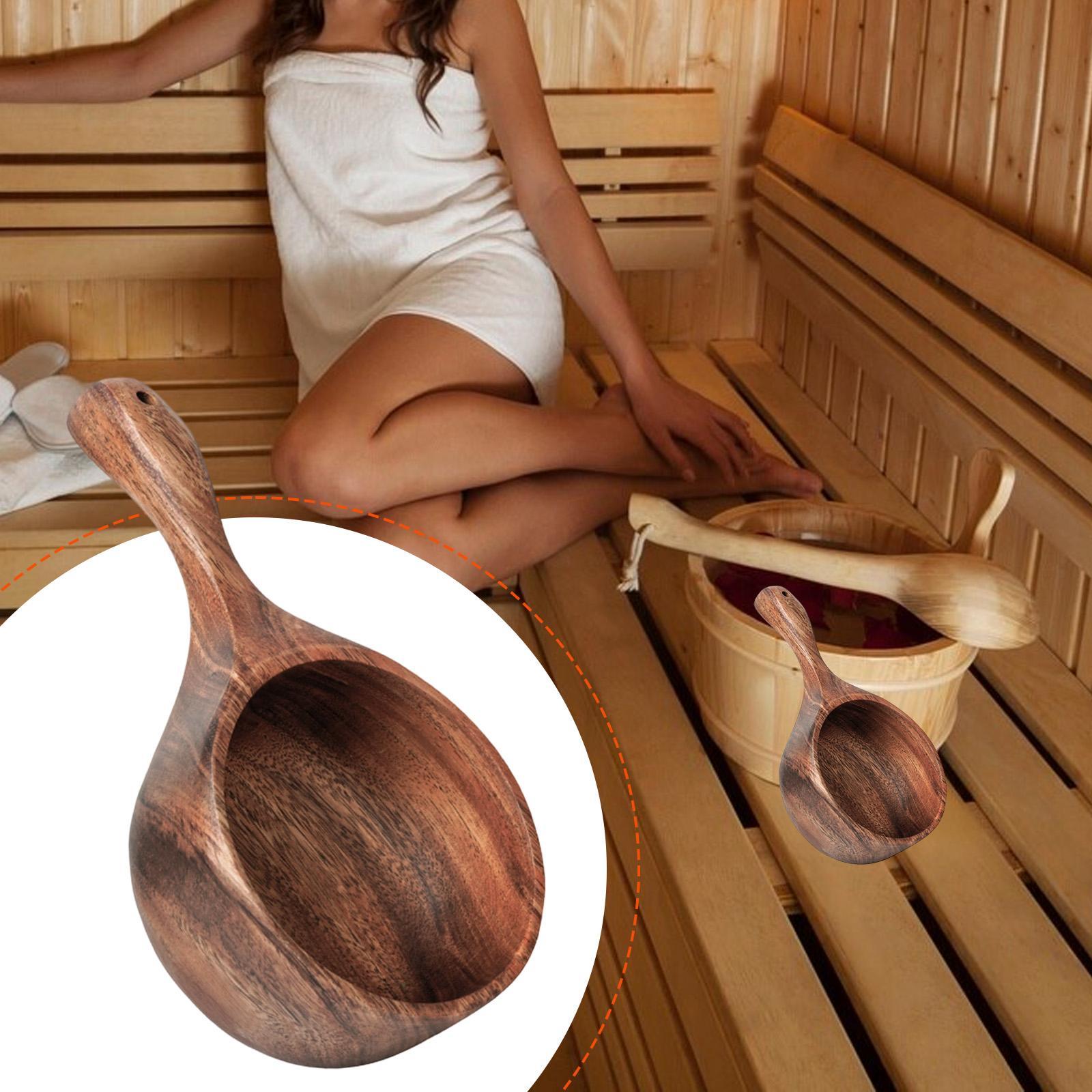 Louche de sauna en bois, cuill - Home Bathroom Sauna avis et prix
