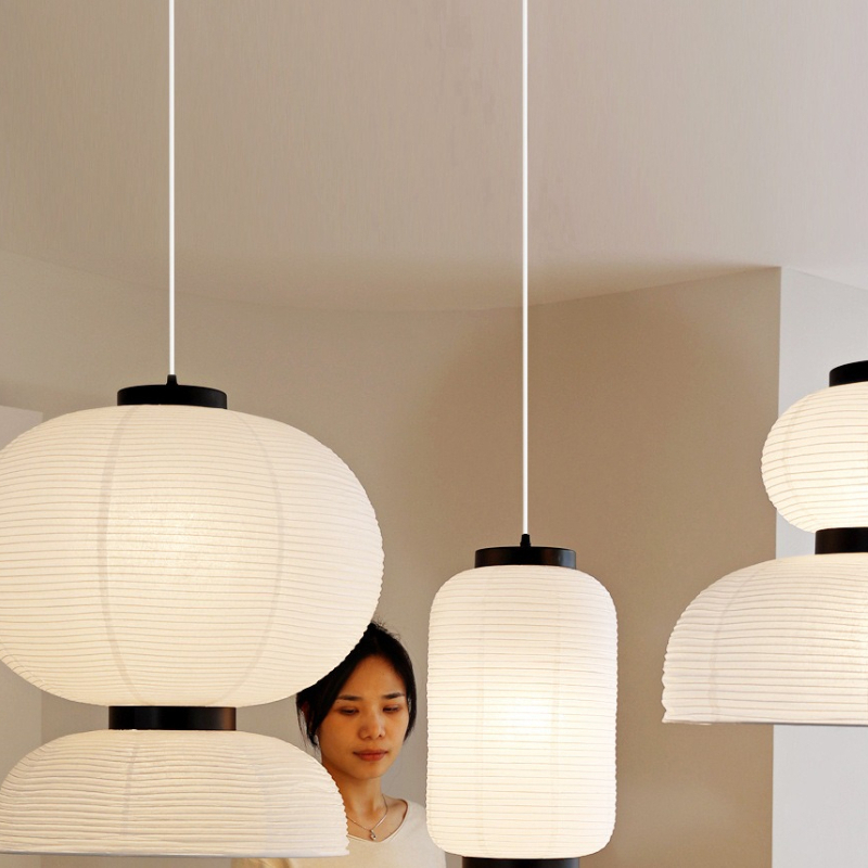 Lampe suspendue LED en papier  - Japanese Home Bathroom Design avis et prix