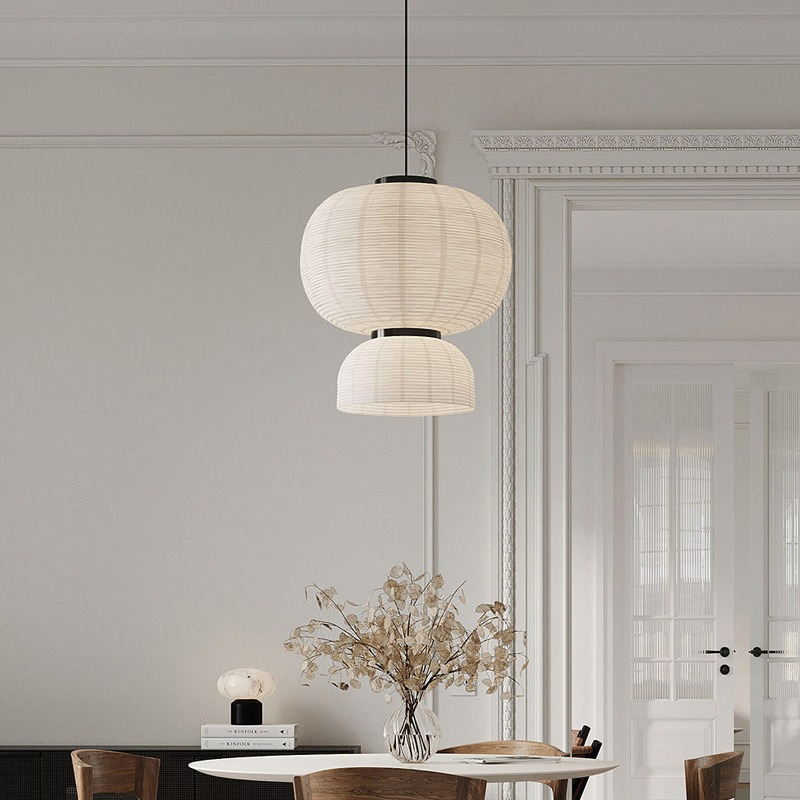 Lampe suspendue LED en papier  - Japanese Home Bathroom Design avis et prix