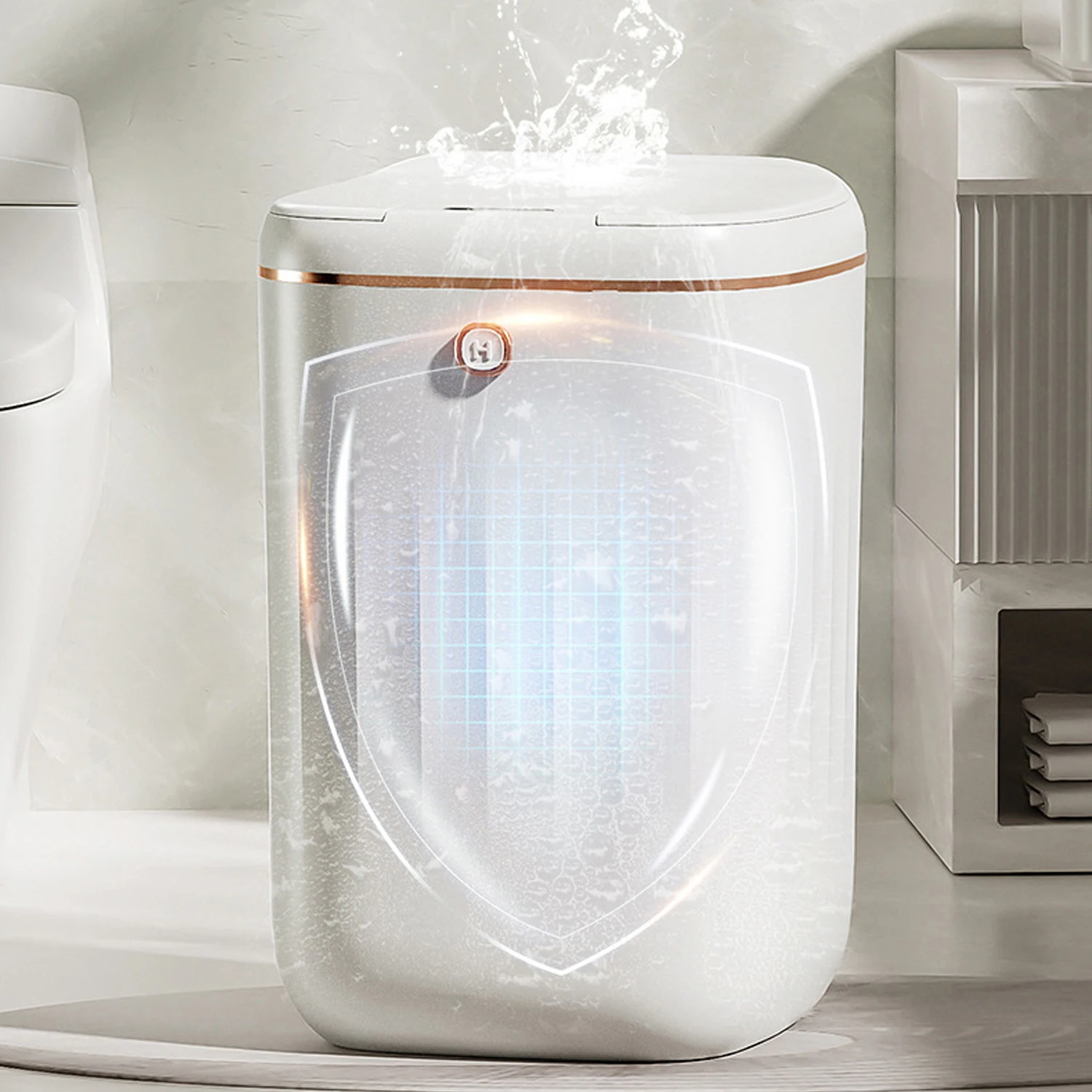 Poubelle à capteur intelligent - Home Bathroom Trash Can avis et prix