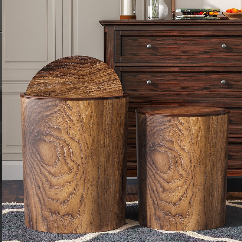 Poubelle Vintage en Grain de b - Home Bathroom Trash Can avis et prix